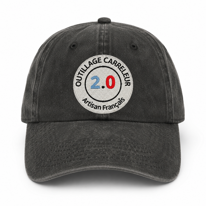 Casquette noire Outillage Carreleur 2.0 – Logo brodé