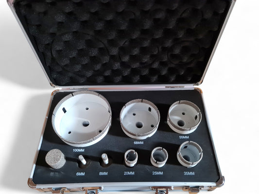 🔥Coffret Forets Diamantés Ø 6 à 100 mm + Brazzed – Coupe Précise Pro Carrelage