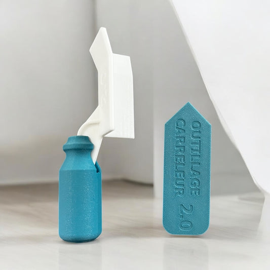 Kit à lisser joint carrelage avec spatule silicone et cale de finition – Outillage Carreleur 2.0