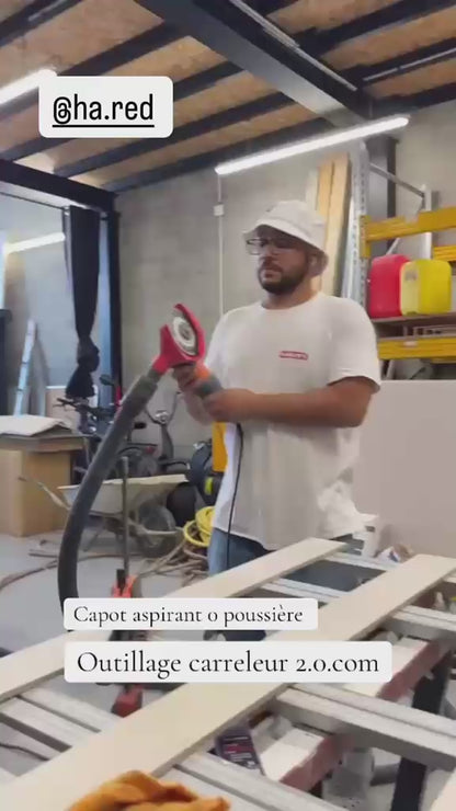 Capot Aspirant Ø125 mm pour Meuleuse – Biseaux 45° Sans Poussière | Outillage Carreleur 2.0
