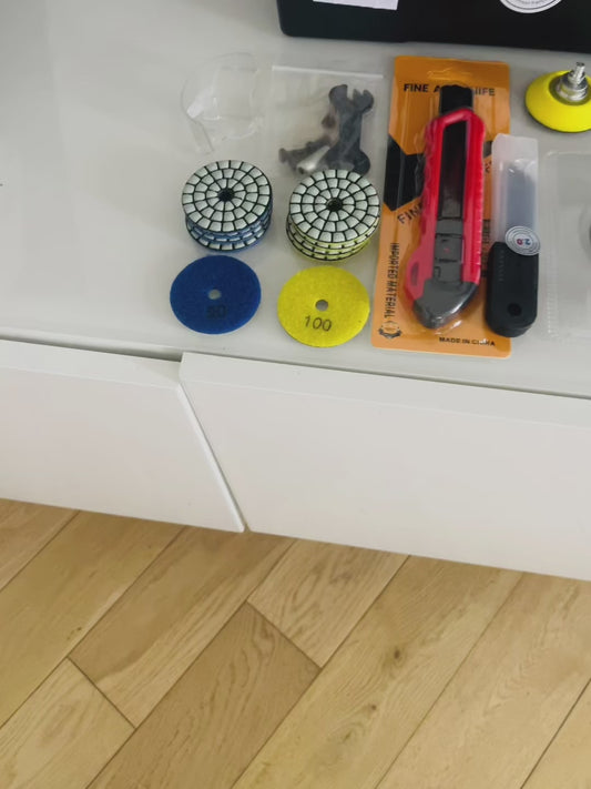 🔥Kit Meuleuse P6 - Meuleuse de Précision 550W + Accessoires pour Carrelage, Vasques, Biseaux & Rénovation | Outillage Carreleur 2.0