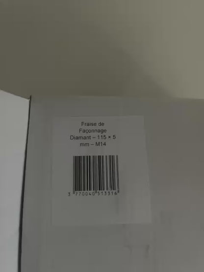 Fraise de Façonnage Diamant – 115 × 5 mm – M14