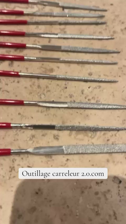 🔥 Kit de 10 Limes Diamantées – Finition Parfaite Carrelage | Outillage Carreleur 2.0
