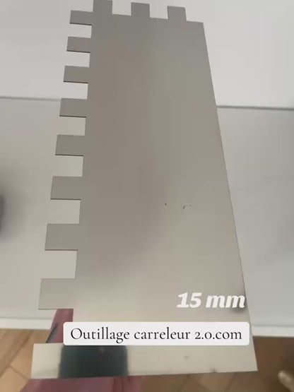 🔥Truelle Crantée 15 mm – Manche Ergonomique Antidérapant | Outillage Carreleur 2.0