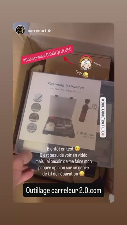 🔥 Kit de Réparation Carrelage, Marbre & Céramique – Outillage Carreleur 2.0 🔧