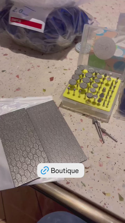 Kit 2 Cales à Poncer Diamantées – Grain 80 & 200 | Finitions Parfaites sur Carrelage & Pierre