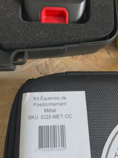 🔥Kit Équerres de Positionnement Métal avec sacoche pour Carreleurs et Menuisiers 120 mm – 5 pcs –  (Niches & Vasques)