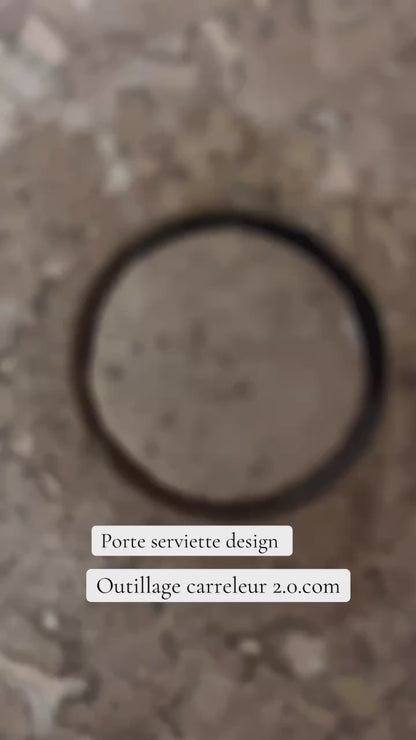 🔥 Kit Porte-Serviette Design – Fixation Invisible sur Mur Carrelé – Lot de 3 – Profondeur 6 cm + Foret Diamant 28 mm Inclus